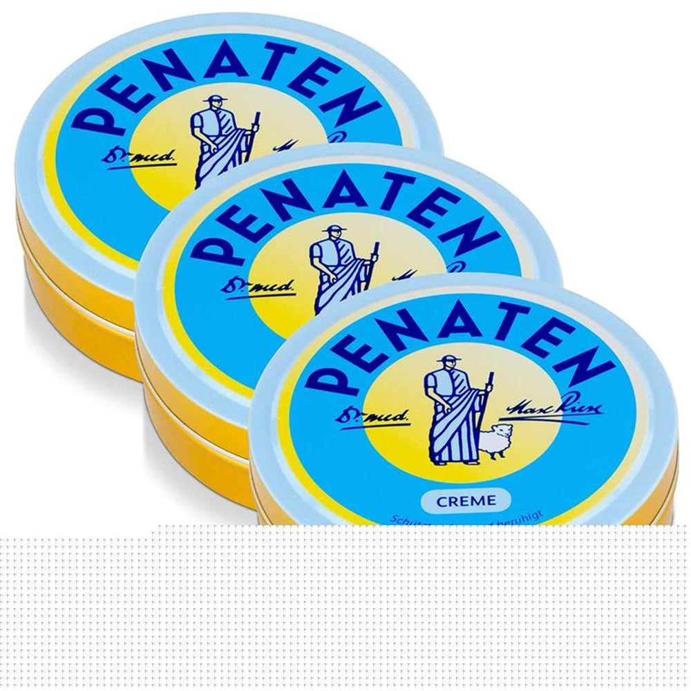 Penaten Baby Creme front view tin pack 3 for gentle moisture and everyday skin care.