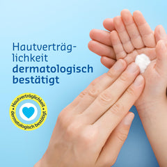 Penaten dermatologically tested cream highlights skin compatibility and care.
