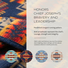 Pendleton Chief Joseph crib blanket rosewood product shot emphasizes lightweight, breathable wool-cotton blend.