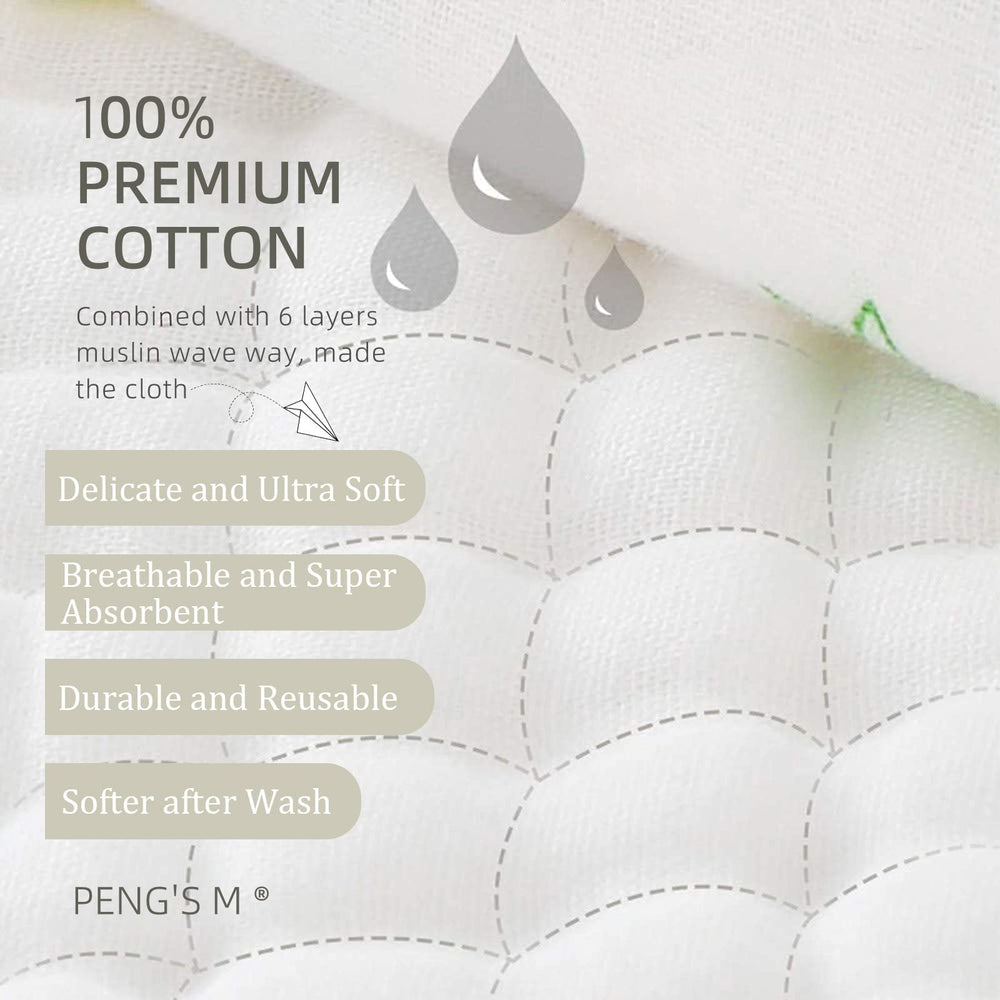 PENG'S M six-layer muslin cloth yields extra softness for delicate skin