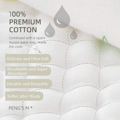 PENG'S M six-layer muslin cloth yields extra softness for delicate skin