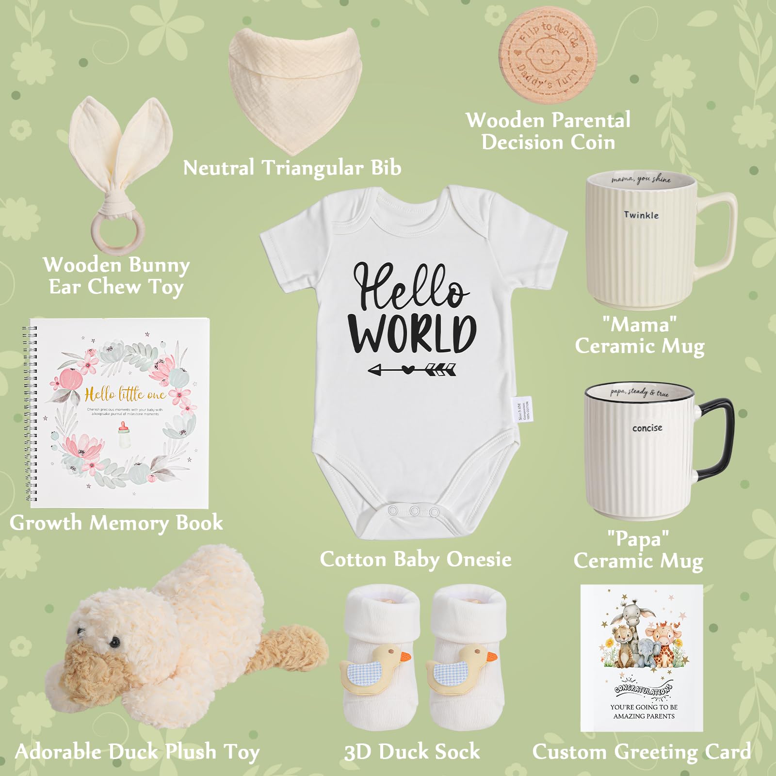 Pengtai New Parents Gift Set custom onesie showcases thoughtful keepsake clothing for baby milestones