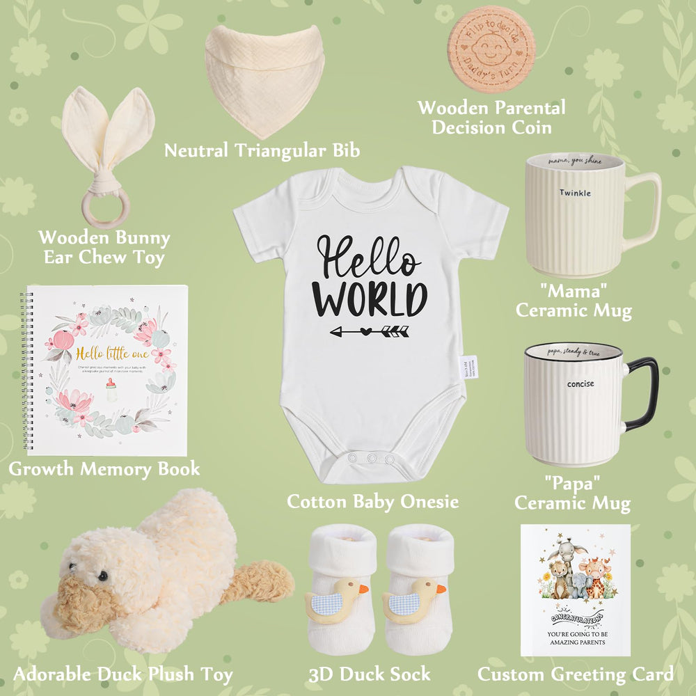 Pengtai New Parents Gift Set custom onesie showcases thoughtful keepsake clothing for baby milestones