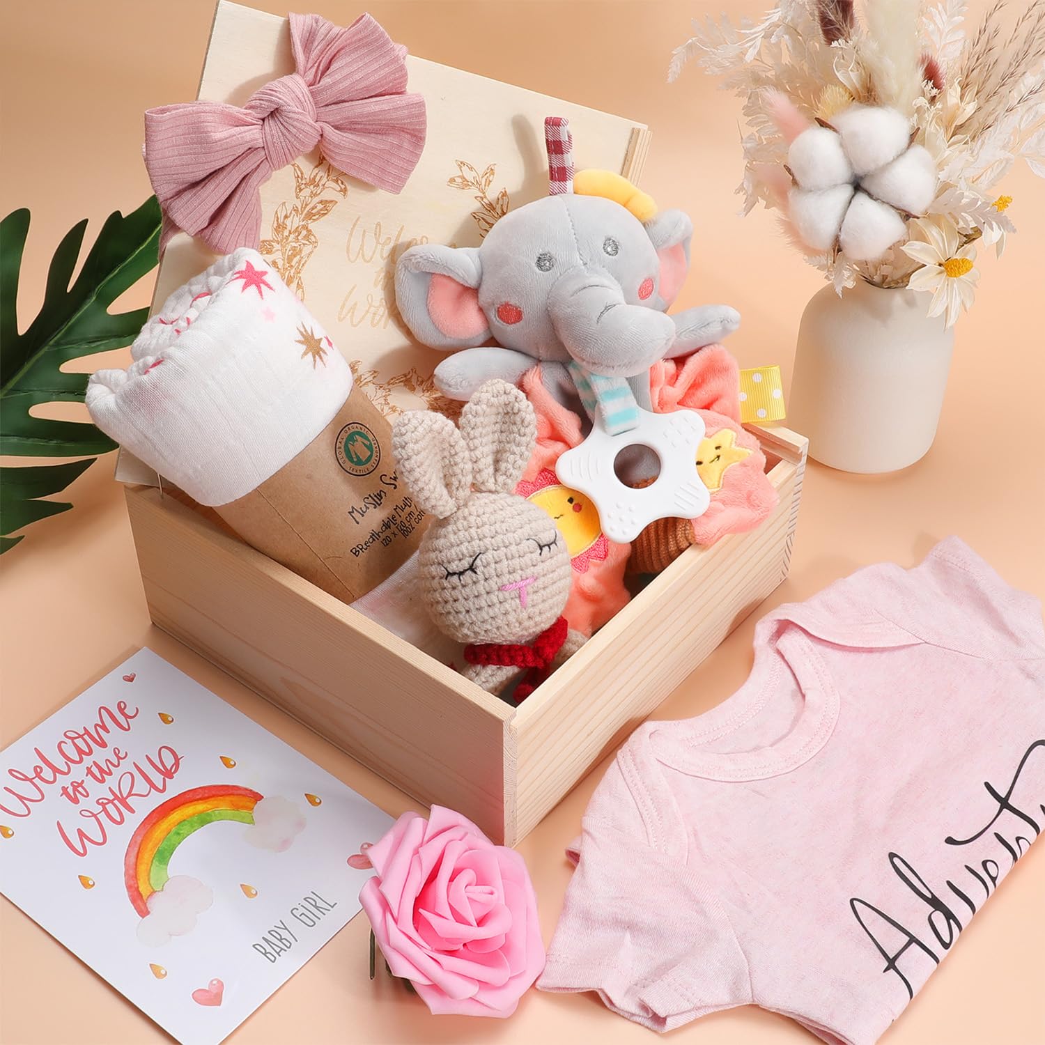 Pengtai pink bodysuit for 0-3 months, breathable cotton comfortable for sensitive newborn skin.