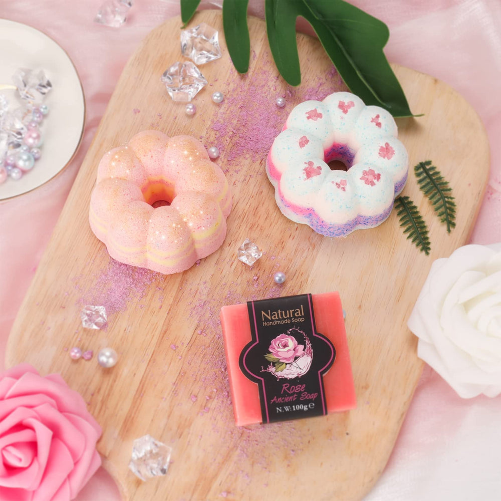 Pengtai rose essential oil soap delivering gentle rose-scented cleansing and a calming routine.