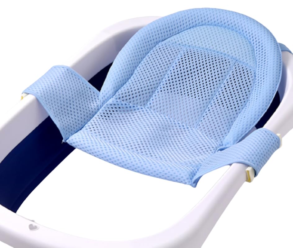 Peninsula Love adjustable bath sling setup shows stable tub mounting for safe infant bathing