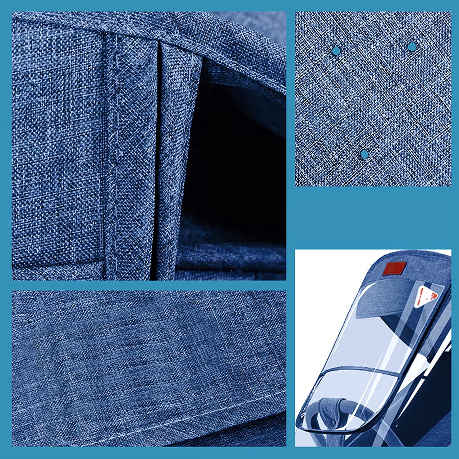 Peninsula Love foldable rain cover folds compactly for easy storage.
