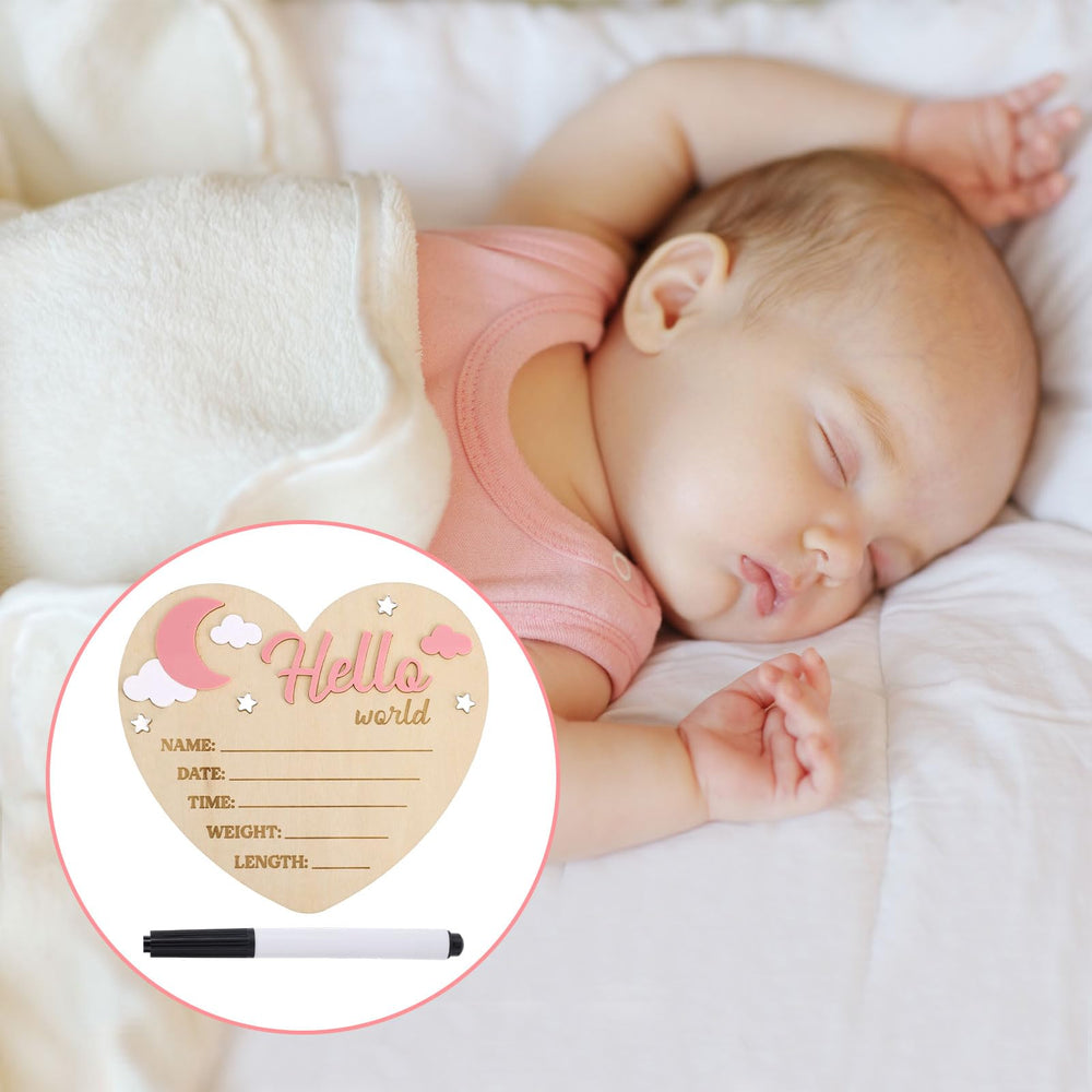 Penitue baby shower photo prop board shown as gift-ready display