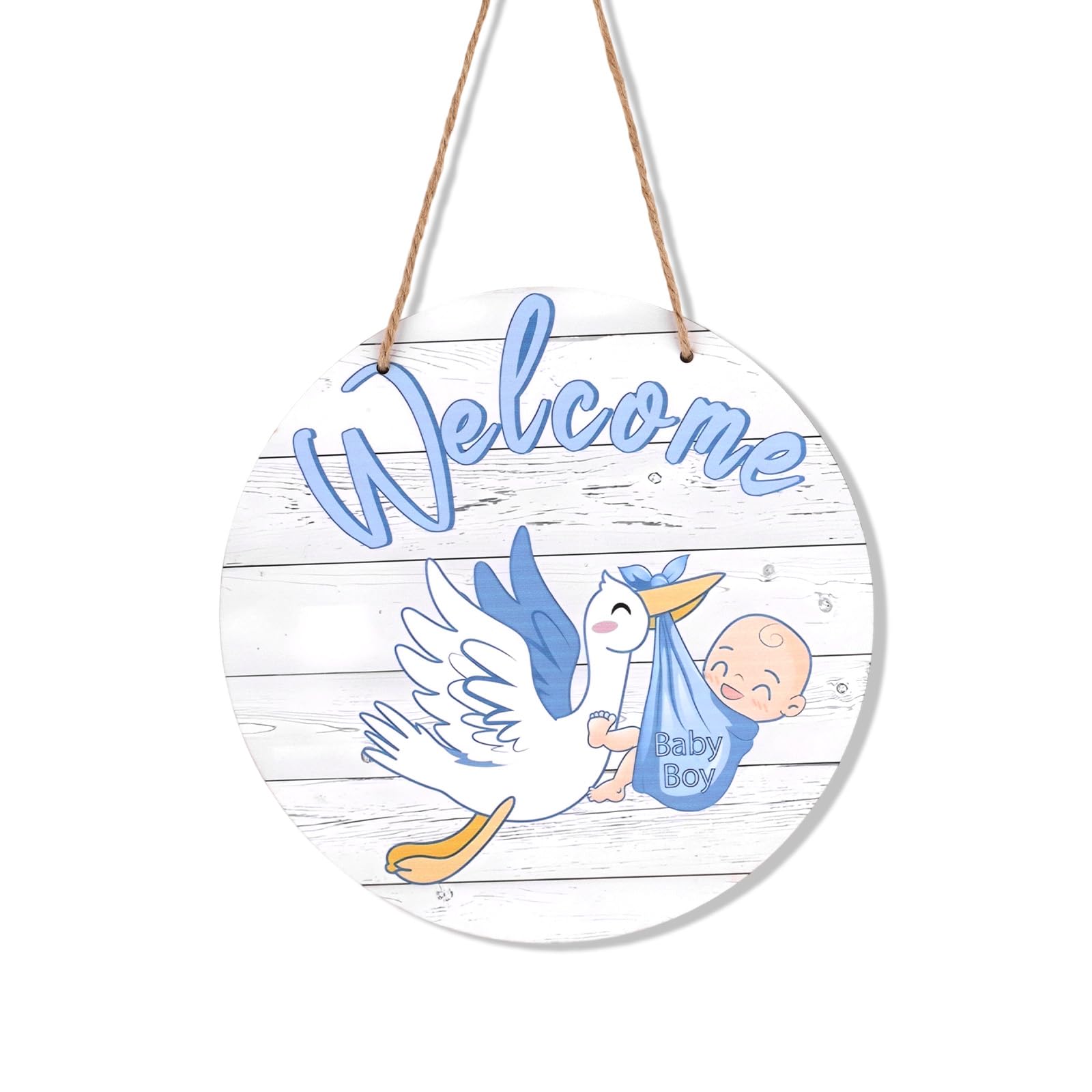 Penitue baby welcome sign door display adds warm farmhouse charm to your entry