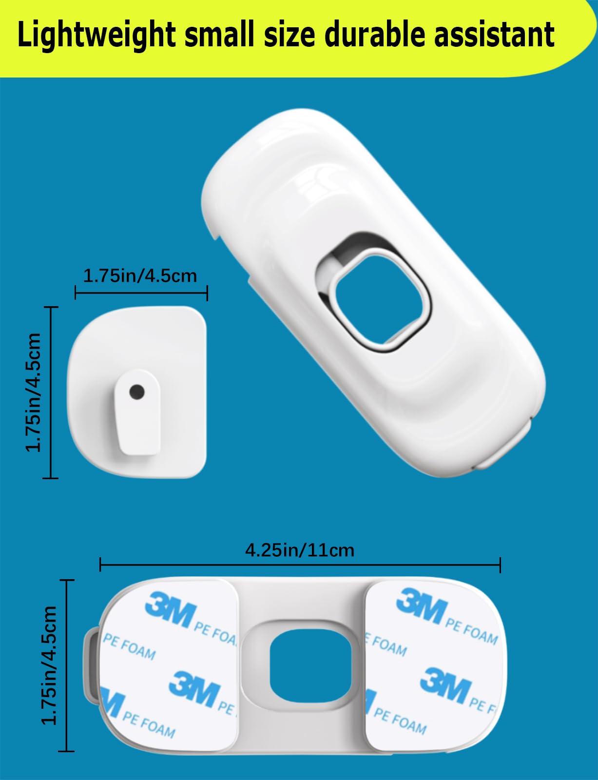 PENMAMA fridge-lock adhesive-back 3M view highlights simple installation and secure mounting