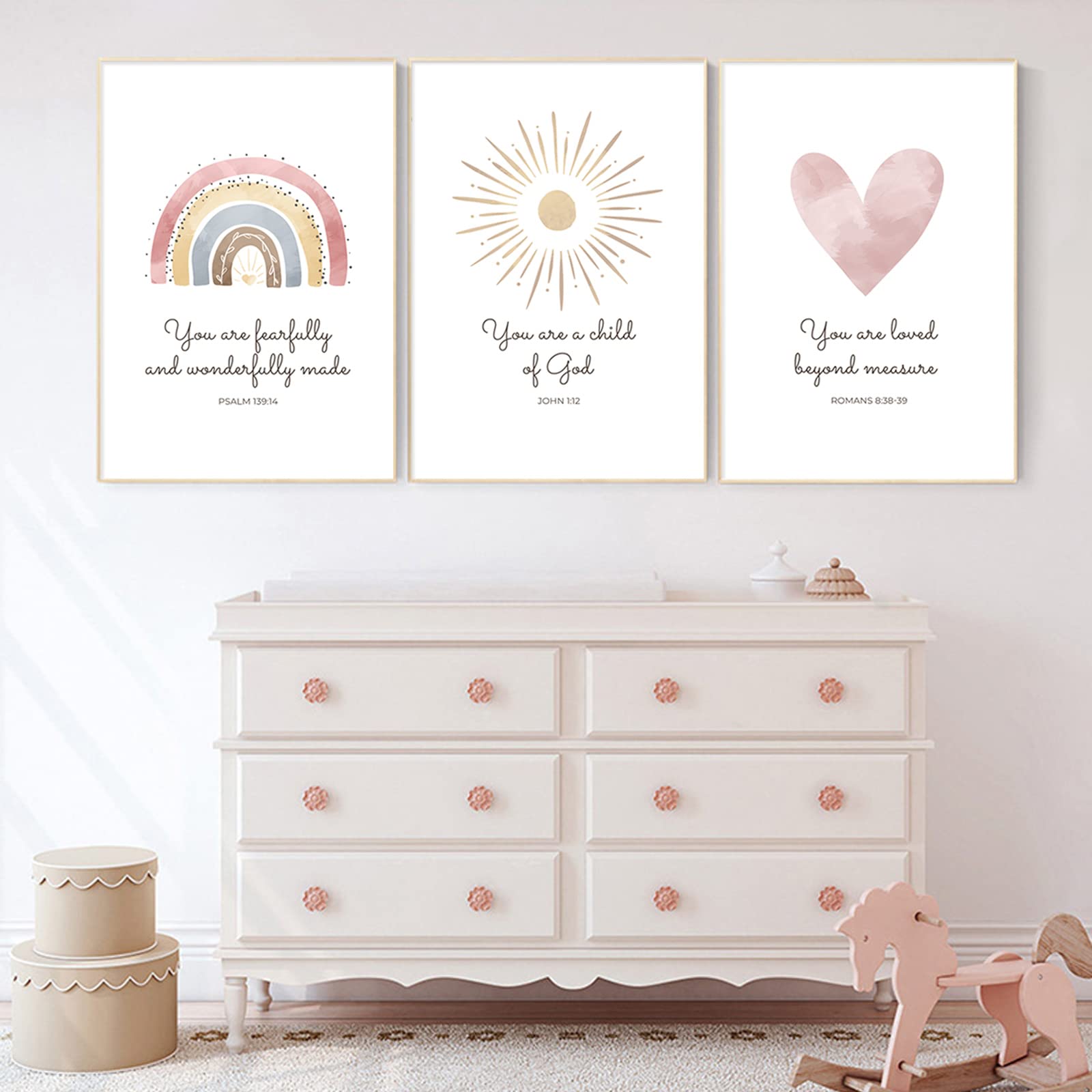 Pennclys Boho Nursery Wall Art Bible Verse print offers gentle daily inspiration.