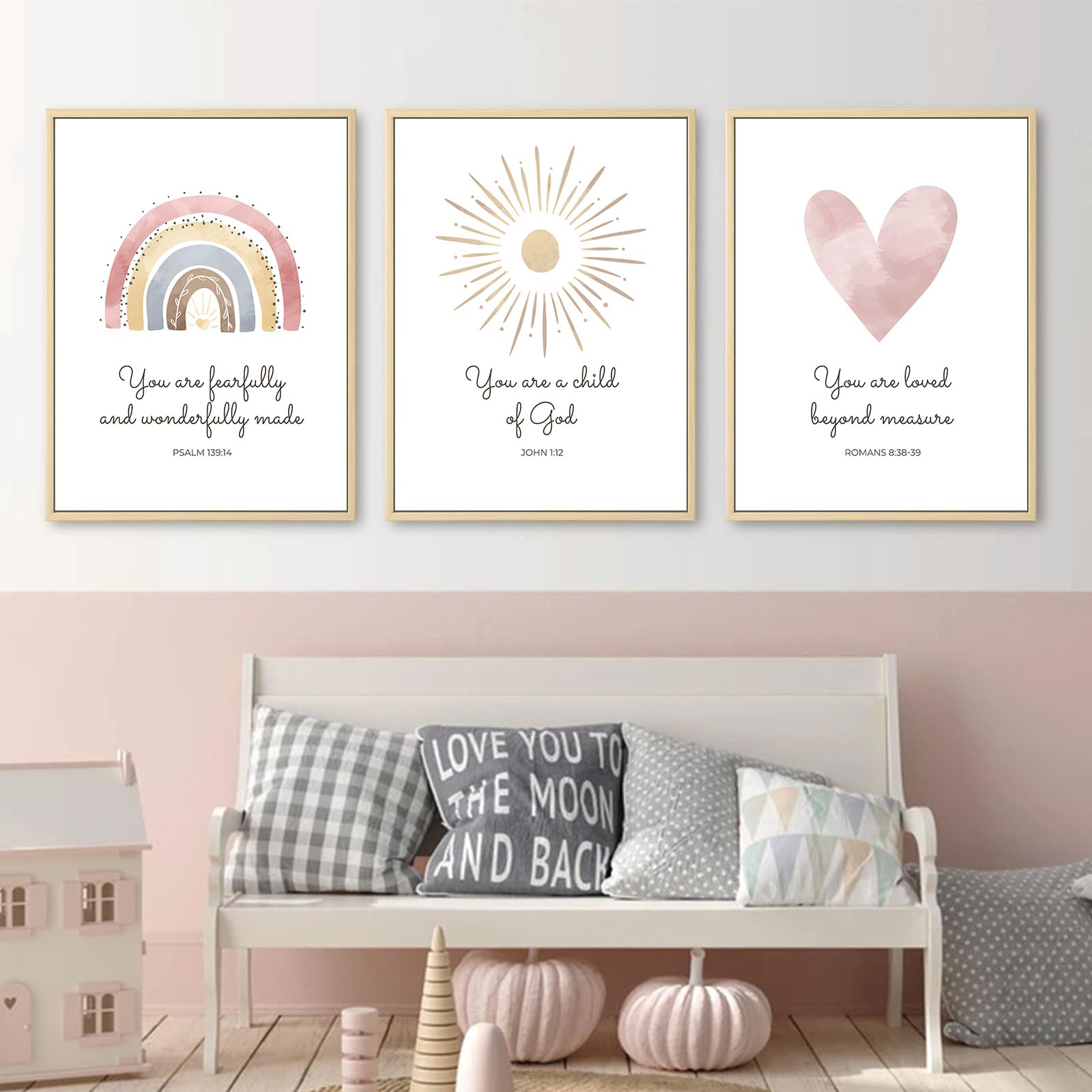 Pennclys framed wall art displayed in a cozy kid’s room setting