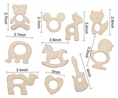 Penta Angel Mickey teething ring, smooth wood ideal for baby grasping and chewing