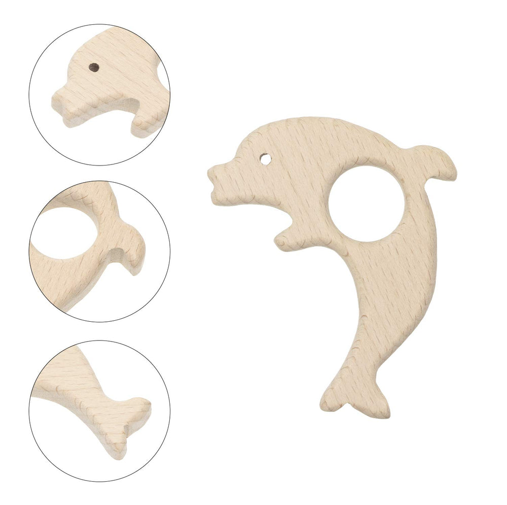 Penta Angel teething ring dolphin offers chew-friendly texture for teething.