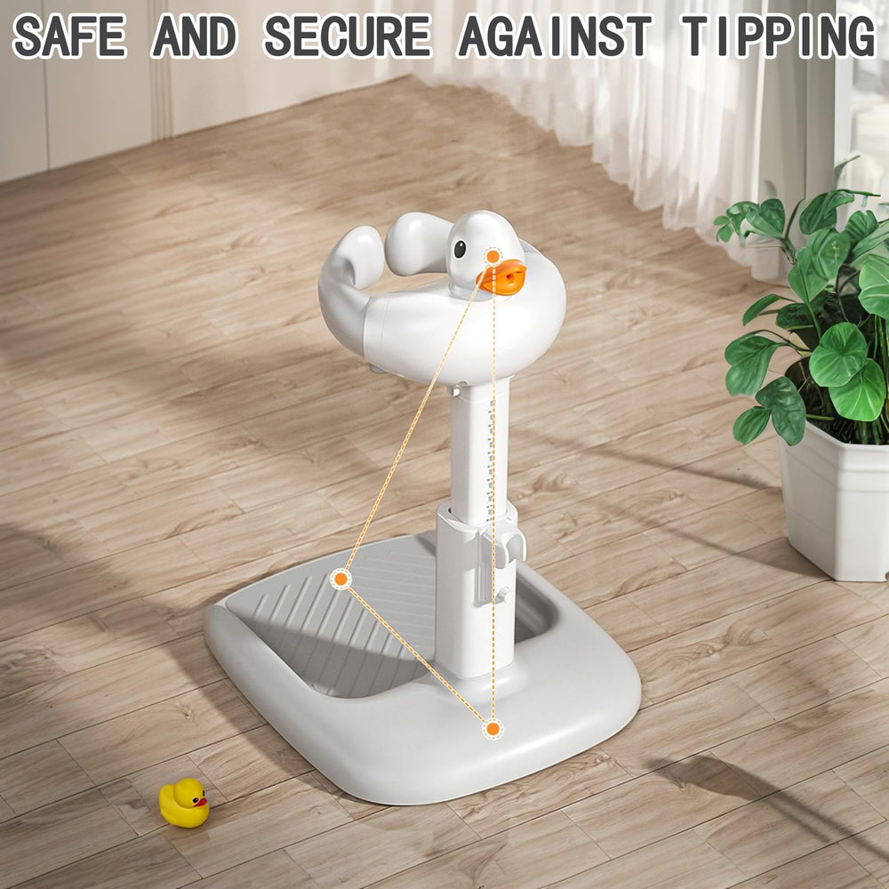 Pentasmile bath stand with eight suction cups for secure placement.