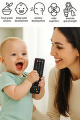 Peoxo baby remote control design emphasizes engaging sensory play and fine motor exploration.