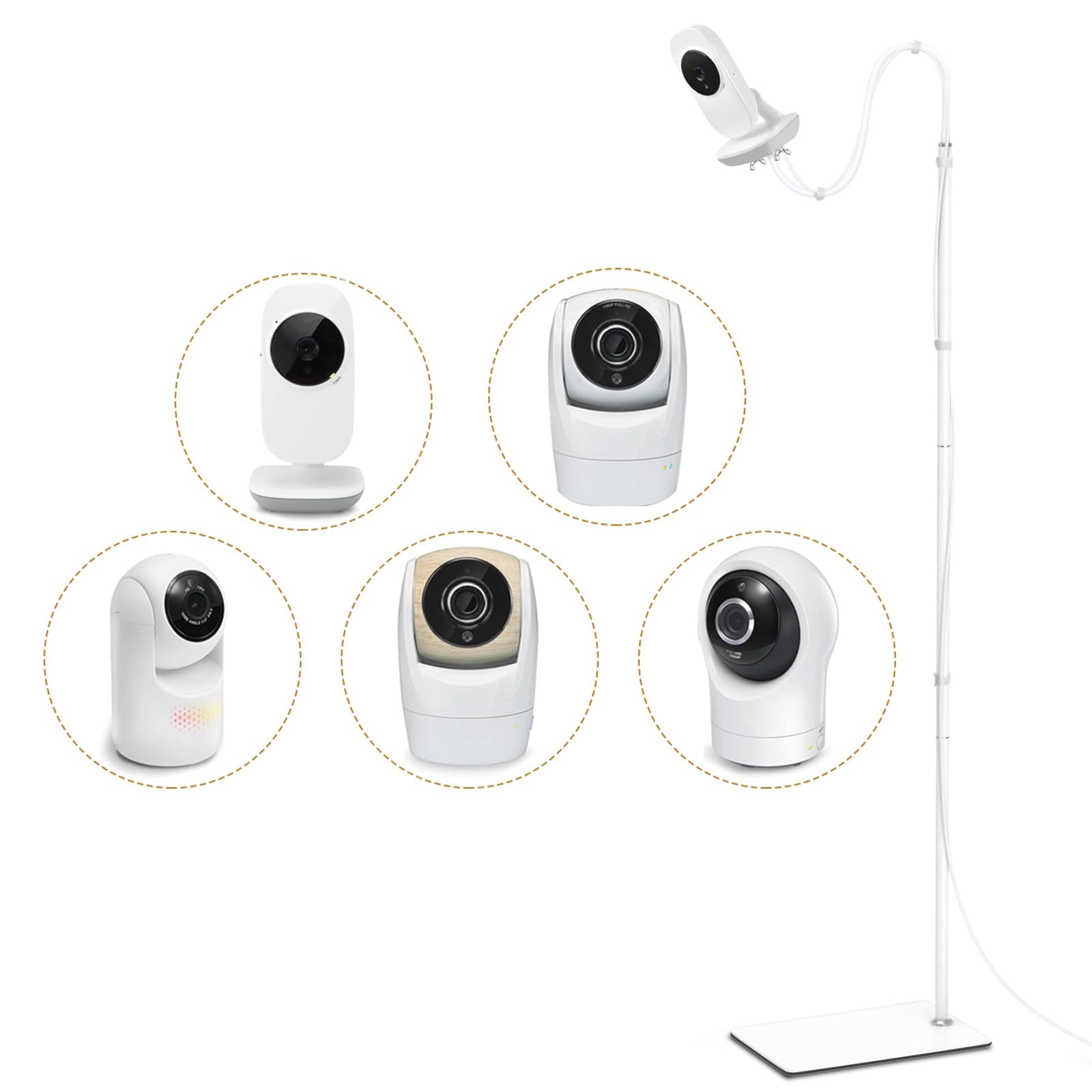 Peozenithus baby monitor floor stand base offers stable, wobble-free viewing.