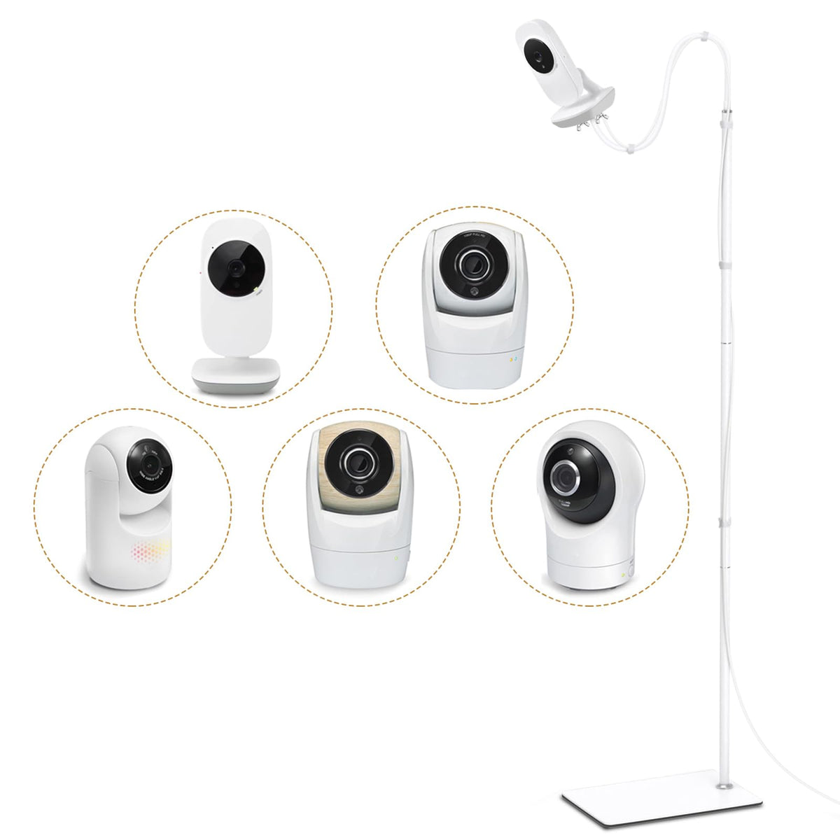 Peozenithus baby monitor floor stand base offers stable, wobble-free viewing.