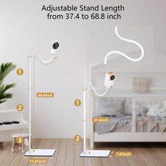 Peozenithus floor stand cord management keeps cables tidy and out of reach.