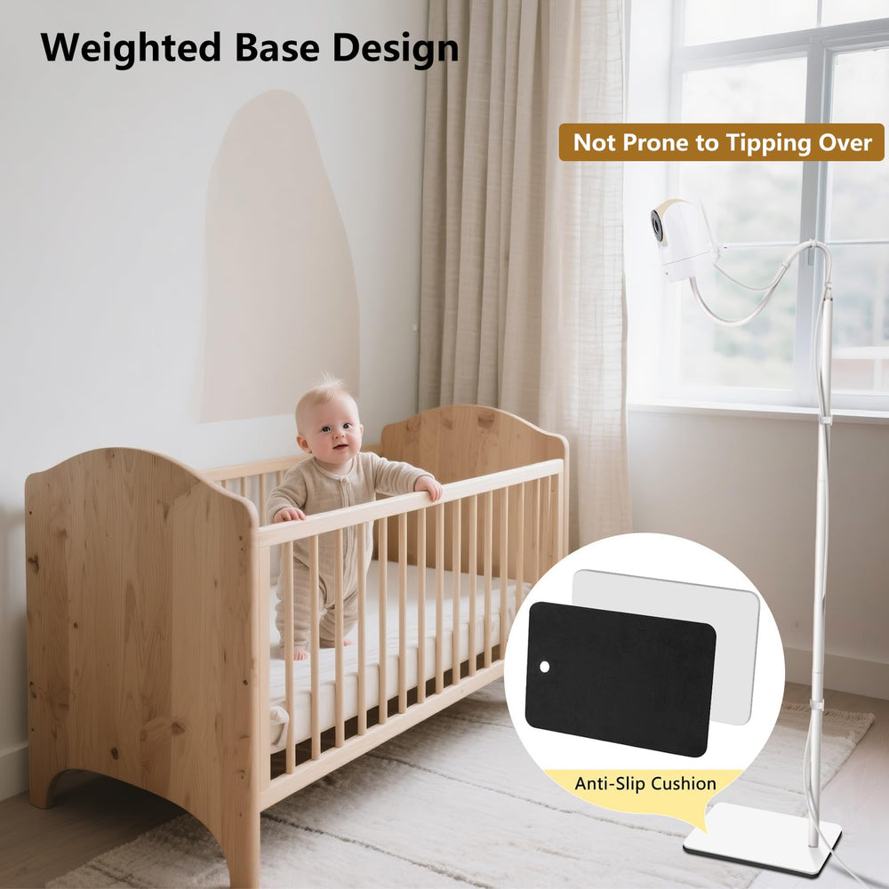Peozenithus floor stand non-slip bottom protects floors while securing the monitor.