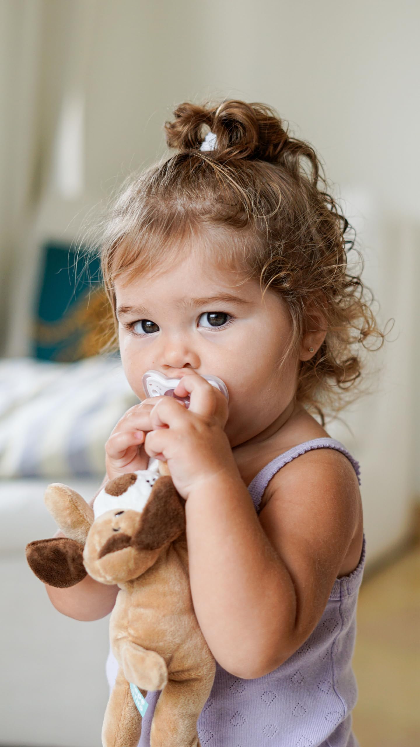 Pepe n Tito pacifier lovey provides soft skin-friendly cuddles