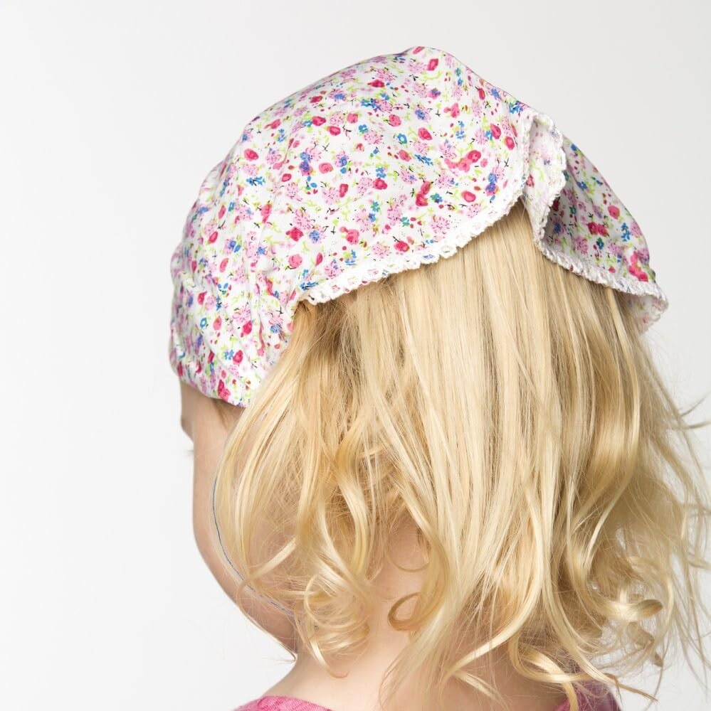 Peppercorn Kids bandana headband pink side view ideal for sunny days.