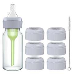 Pequeño nipple-ring collars for Dr. Brown's Narrow 8oz bottles reduce leaks when feeding.