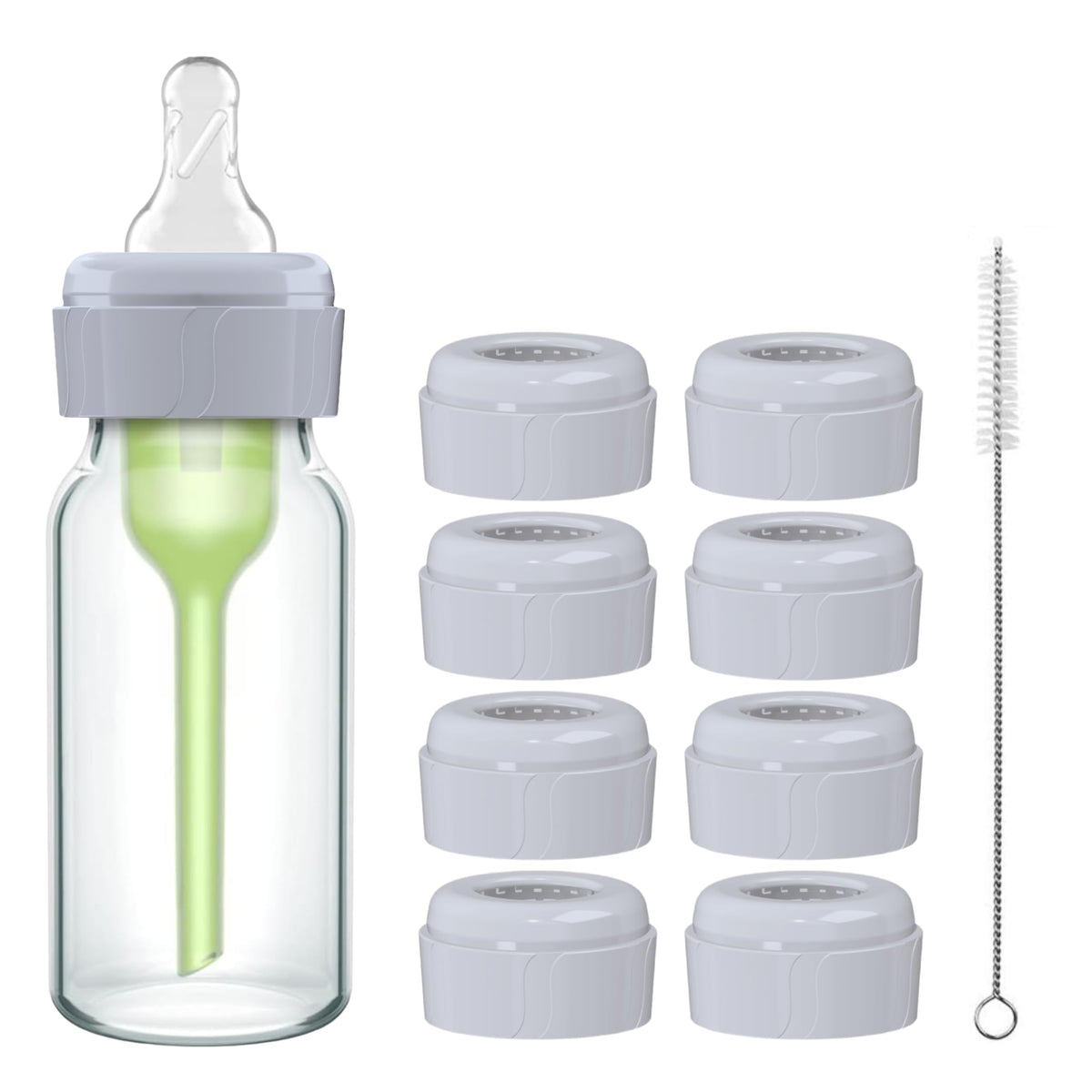 Pequeño replacement collars fit Dr. Brown's narrow bottles for mess-free feeding.