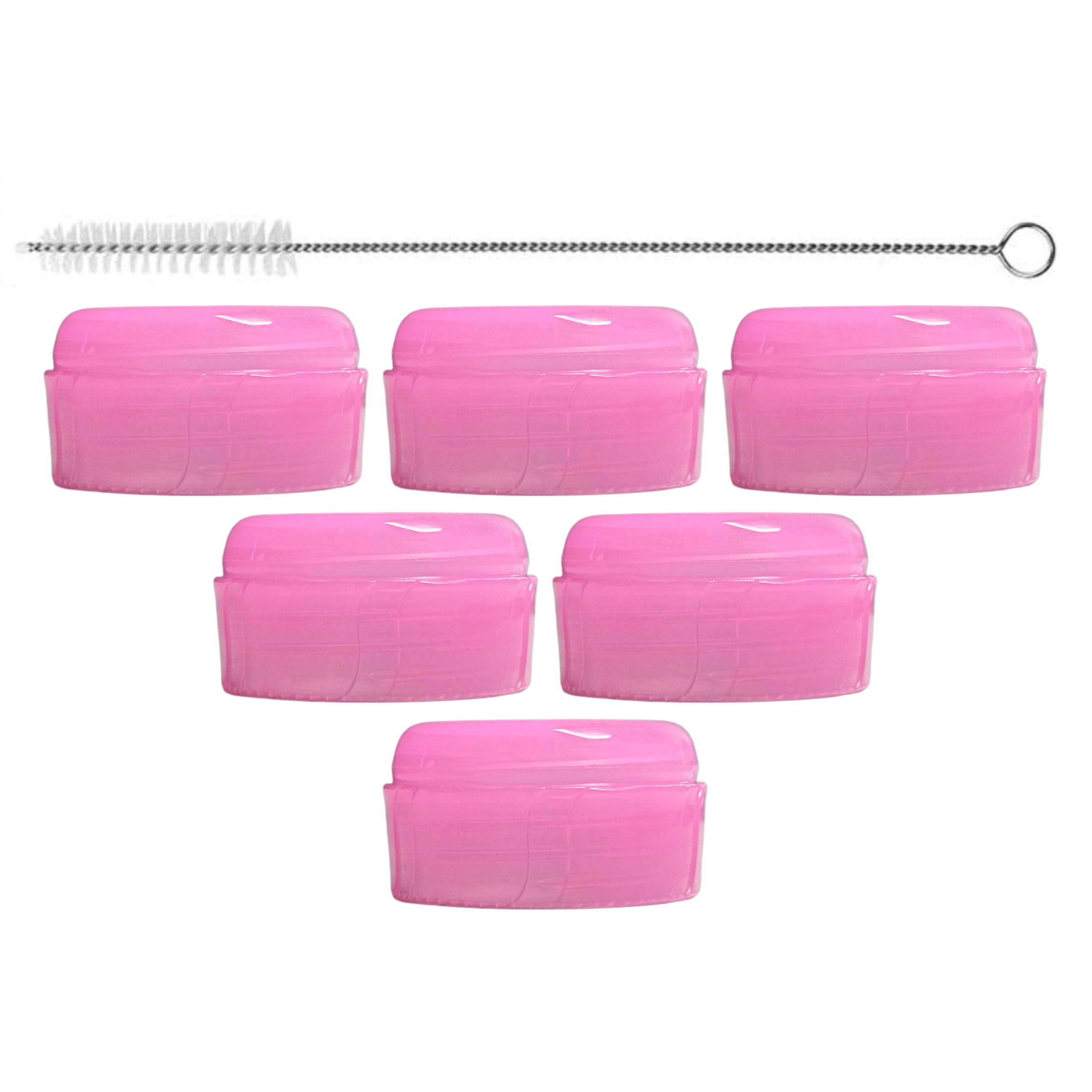 Pequeño replacement nipple ring collars in pink pack for Dr. Brown's Narrow Bottles, mess-free feeding.