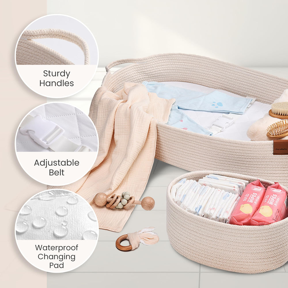 PeraBella baby changing tray on dresser, generous 29.5 by 16.1 inches for ample space.