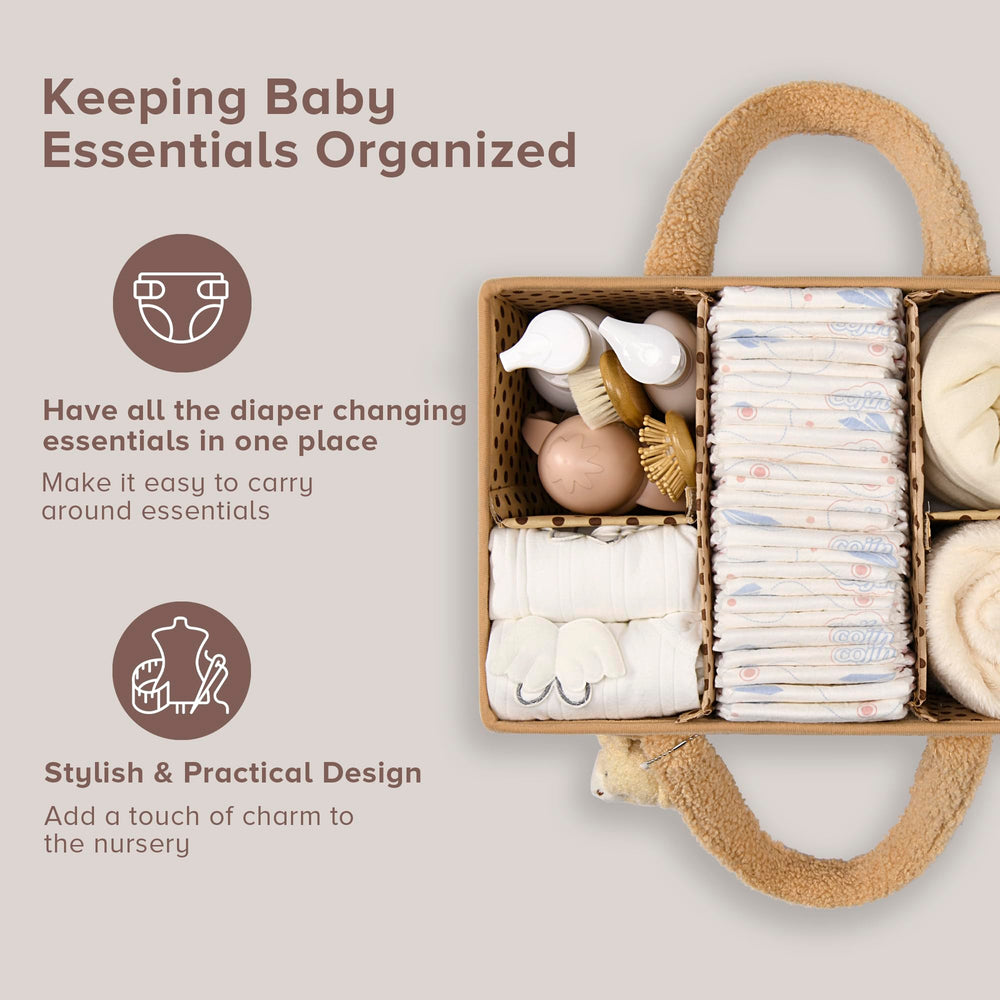 PeraBella Diaper Caddy fits car-organizer use on trips.