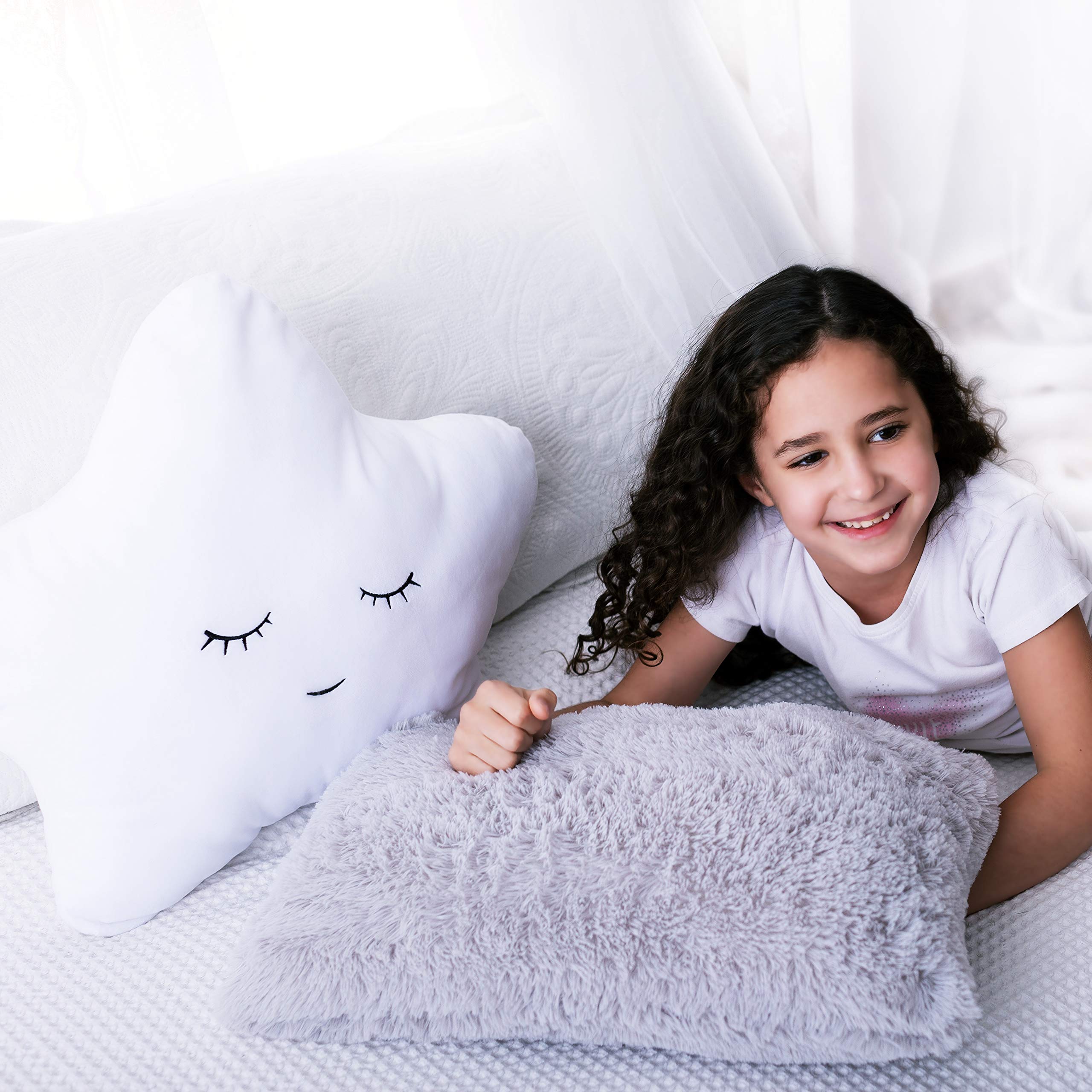 Perfectto Design princess teepee decor pillow pairs with castle tents for imaginative play.