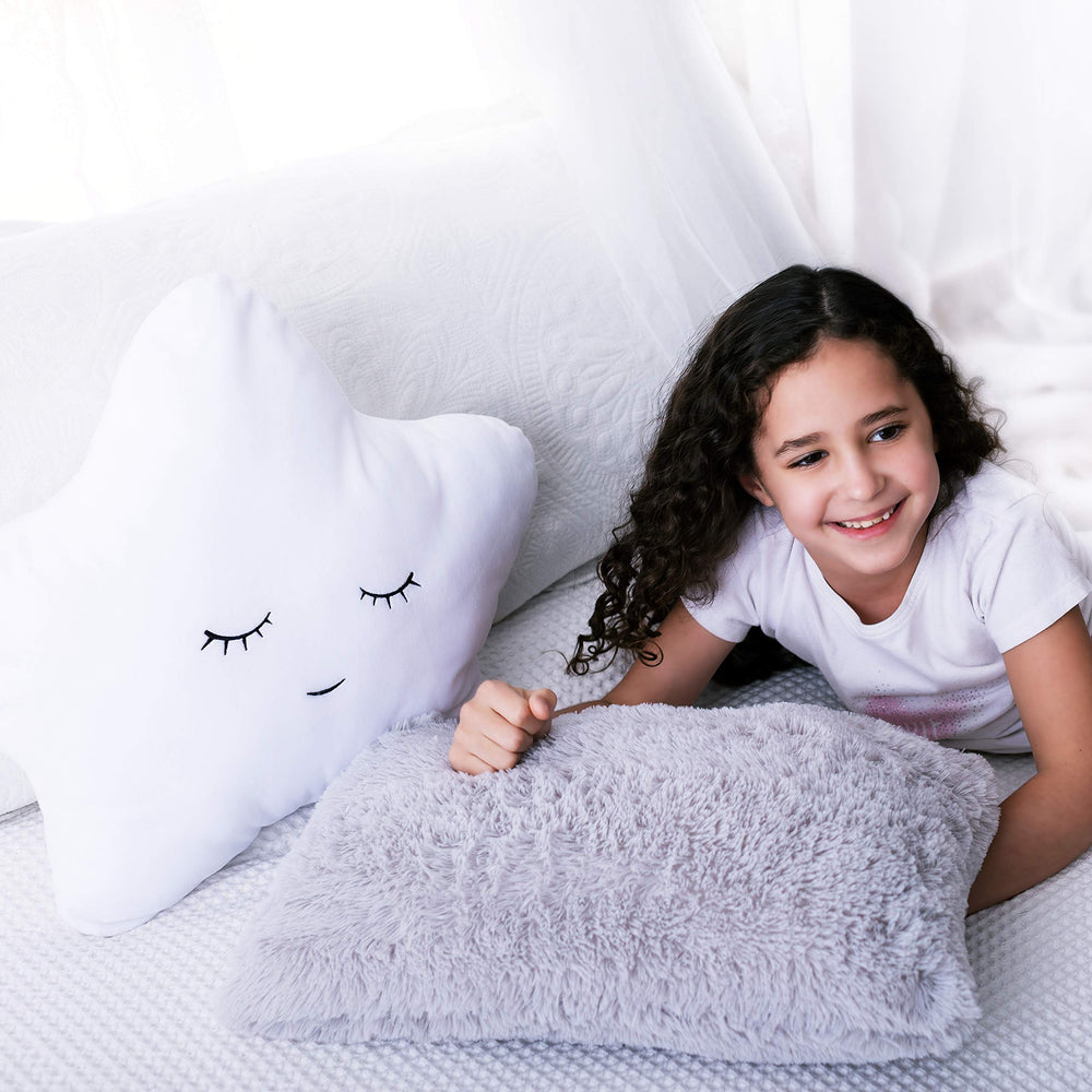 Perfectto Design princess teepee decor pillow pairs with castle tents for imaginative play.