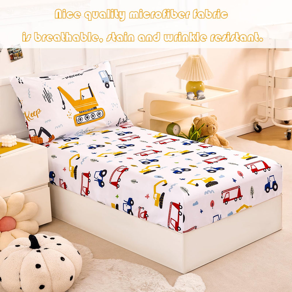 PERFEMET white car-themed bedroom decor adds playful styling for kids