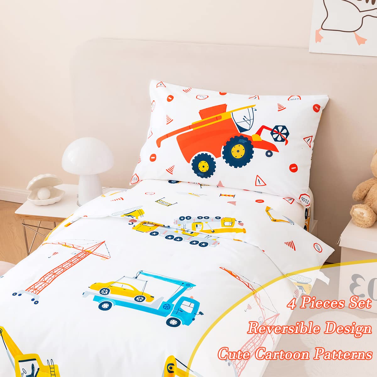 PERFMET flat sheet with construction design adding color to bedtime