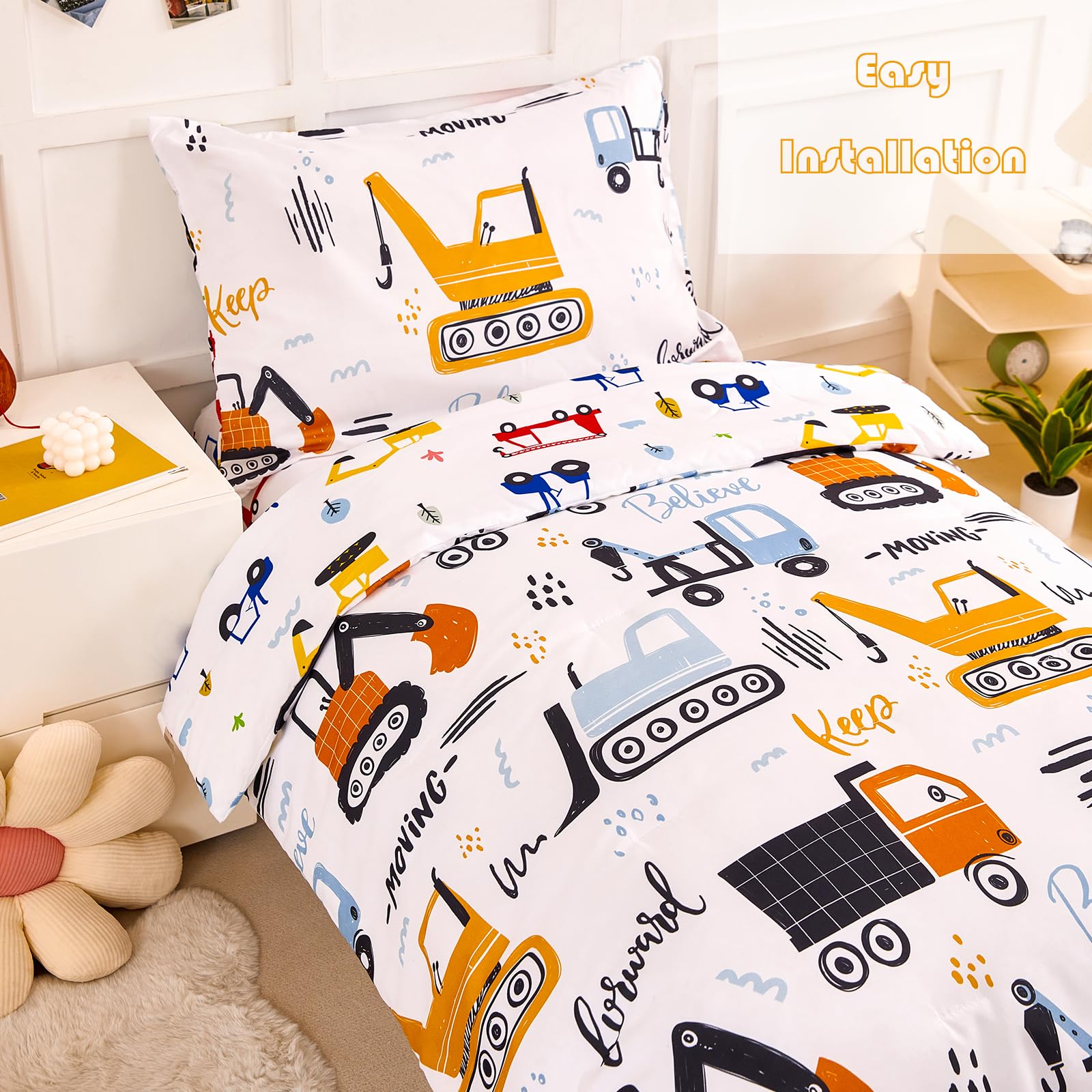 PERFEMET pillowcase 20x30 with car motif for kid-friendly comfort