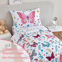 PERFEMET 4-piece toddler bedding set ready for easy setup.
