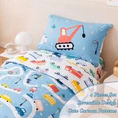 PERFEMET reversible cars and bus design provides two looks for versatile bed styling