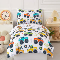 PERFEMET toddler bedding set comforter with cars pattern for cozy bedtime