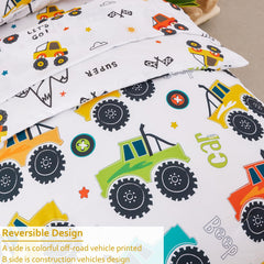 PERFEMET pillowcase cars design provides soft, washable bedtime comfort