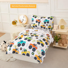 PERFEMET top sheet with cars pattern coordinates for easy, mess-friendly nights