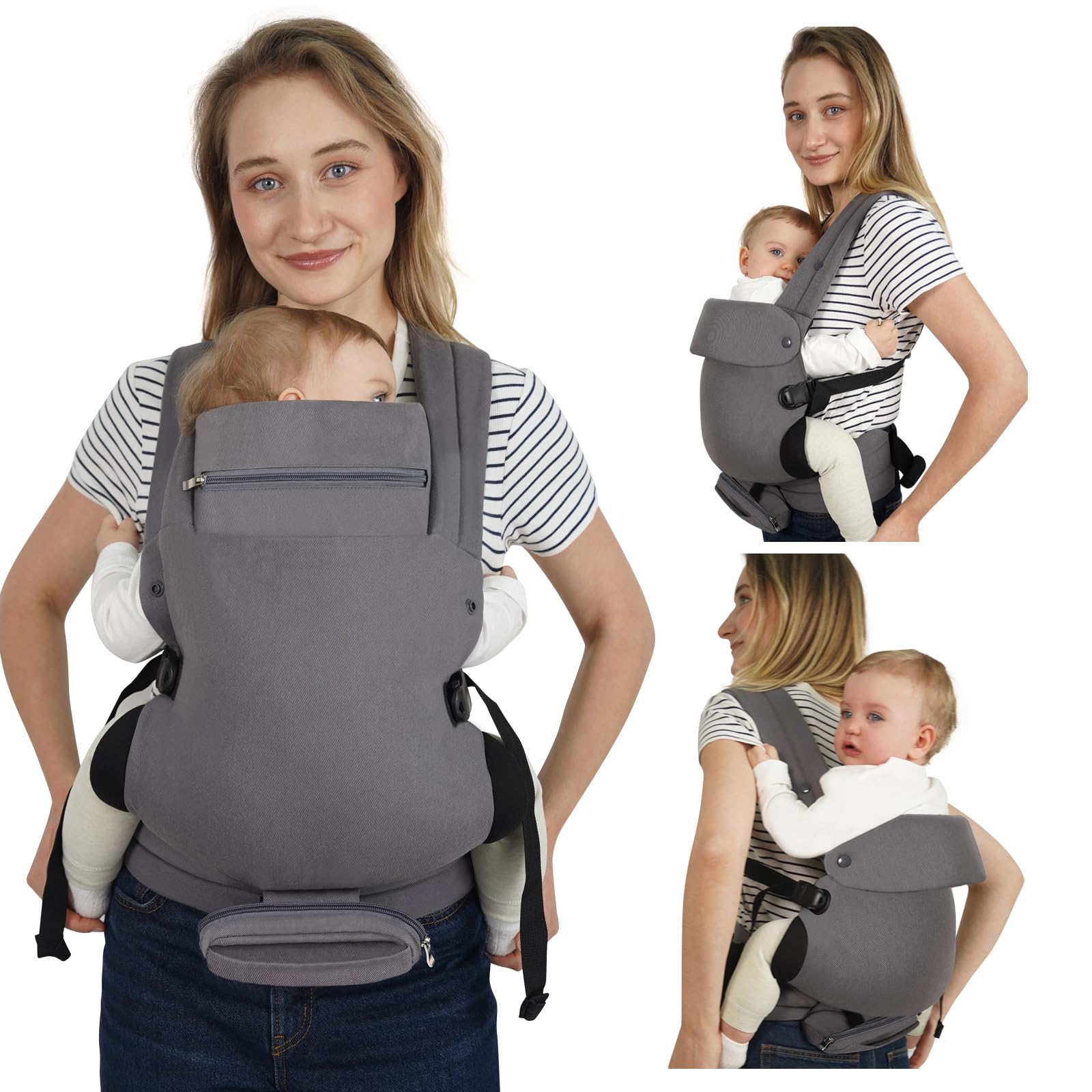 Perhanmm baby carrier shows newborn tummy-to-tummy bonding in cozy fabric.