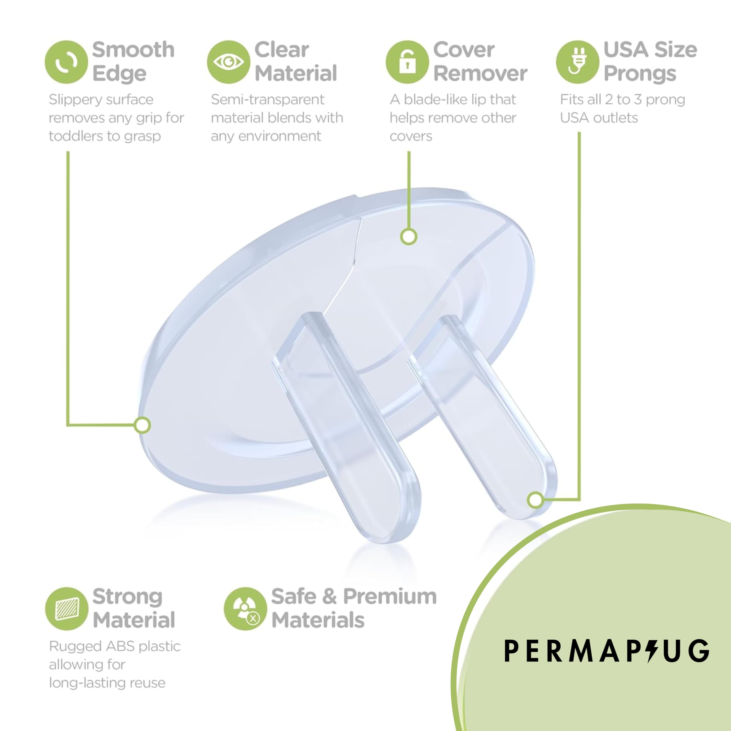 Permaplug easy installation allows quick protection in bedrooms, kitchens, and travel