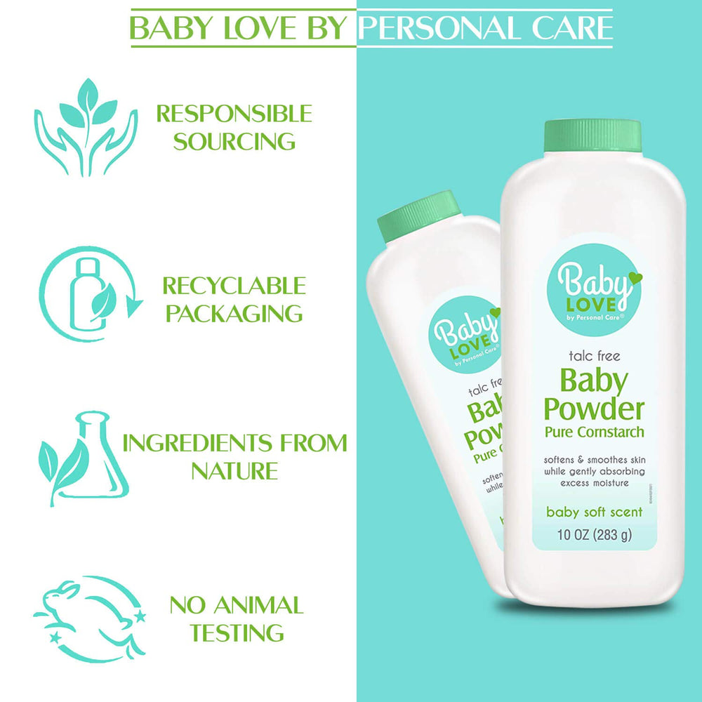 Personal Care Baby Powder at diaper change helps keep skin dry and comfortable.