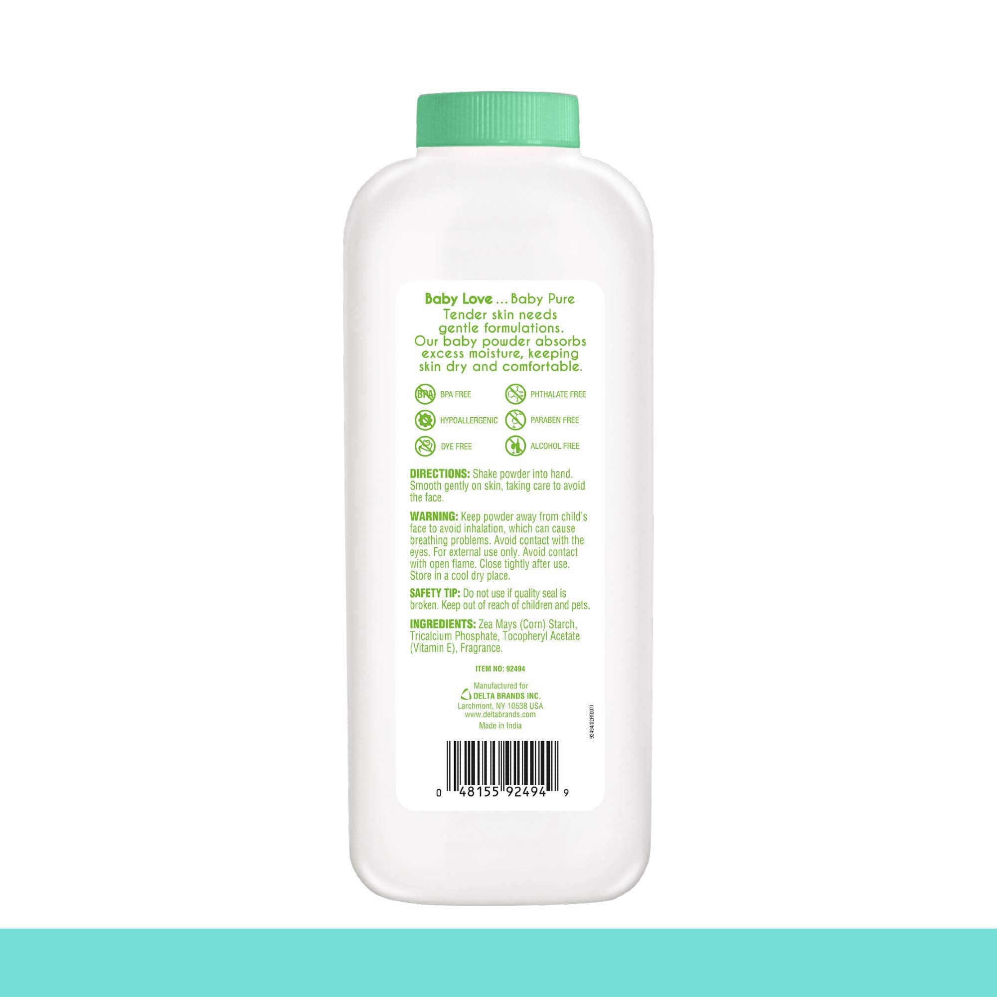 Personal Care Baby Powder for family dusting showcases light, everyday skin refreshment.