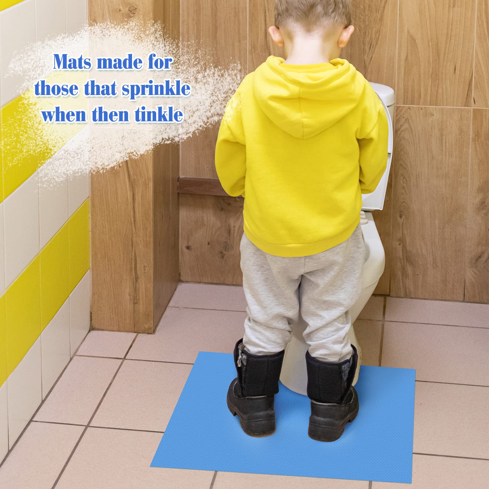 Peryiter 24 x 22 inch mats offer versatile toilet coverage around the commode.