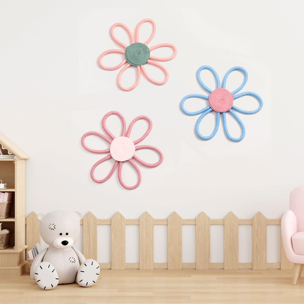 Peryiter baby girls bedroom wall art adds soft texture and charm