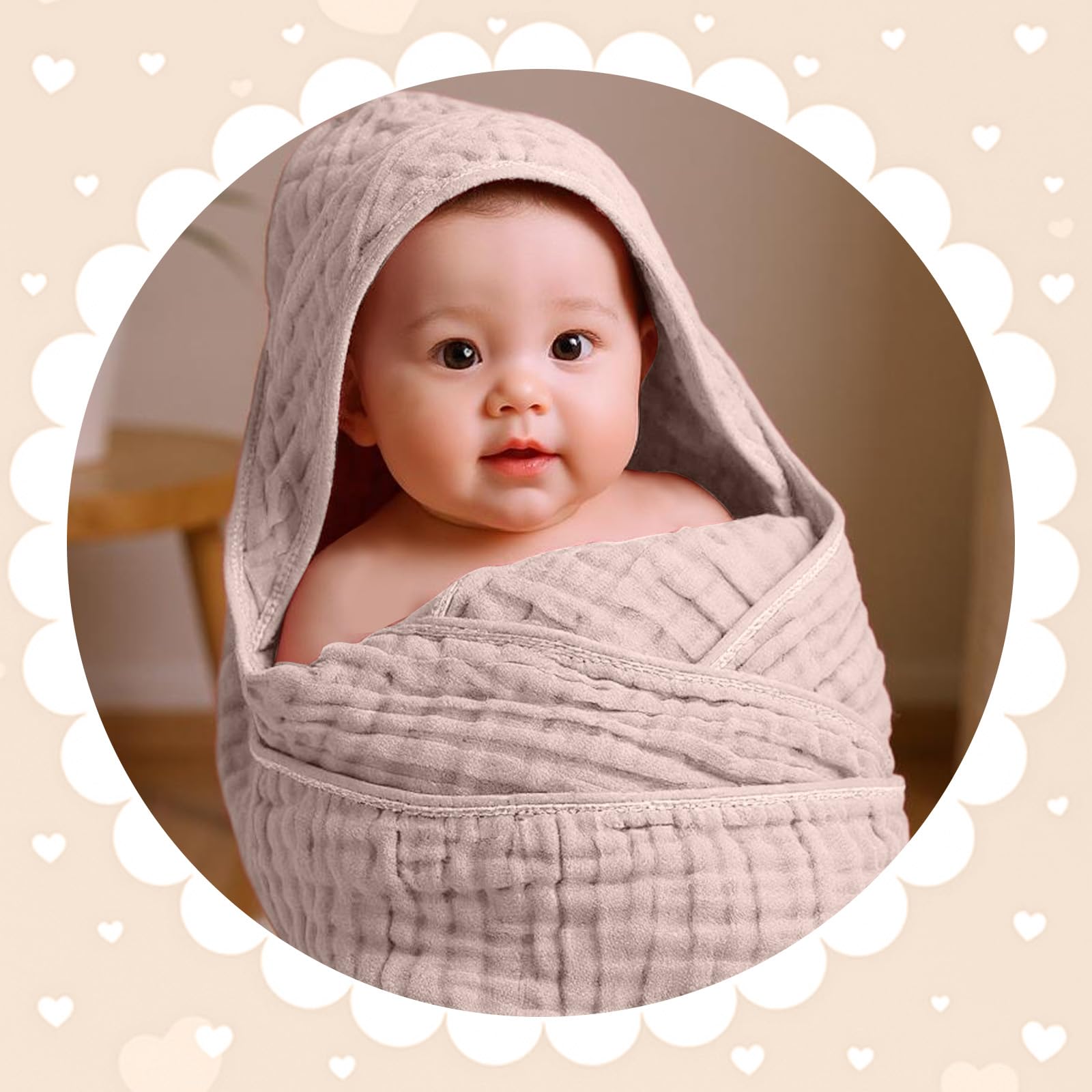 Peryiter multi-use muslin towel doubles as swaddle, blanket, or stroller cover