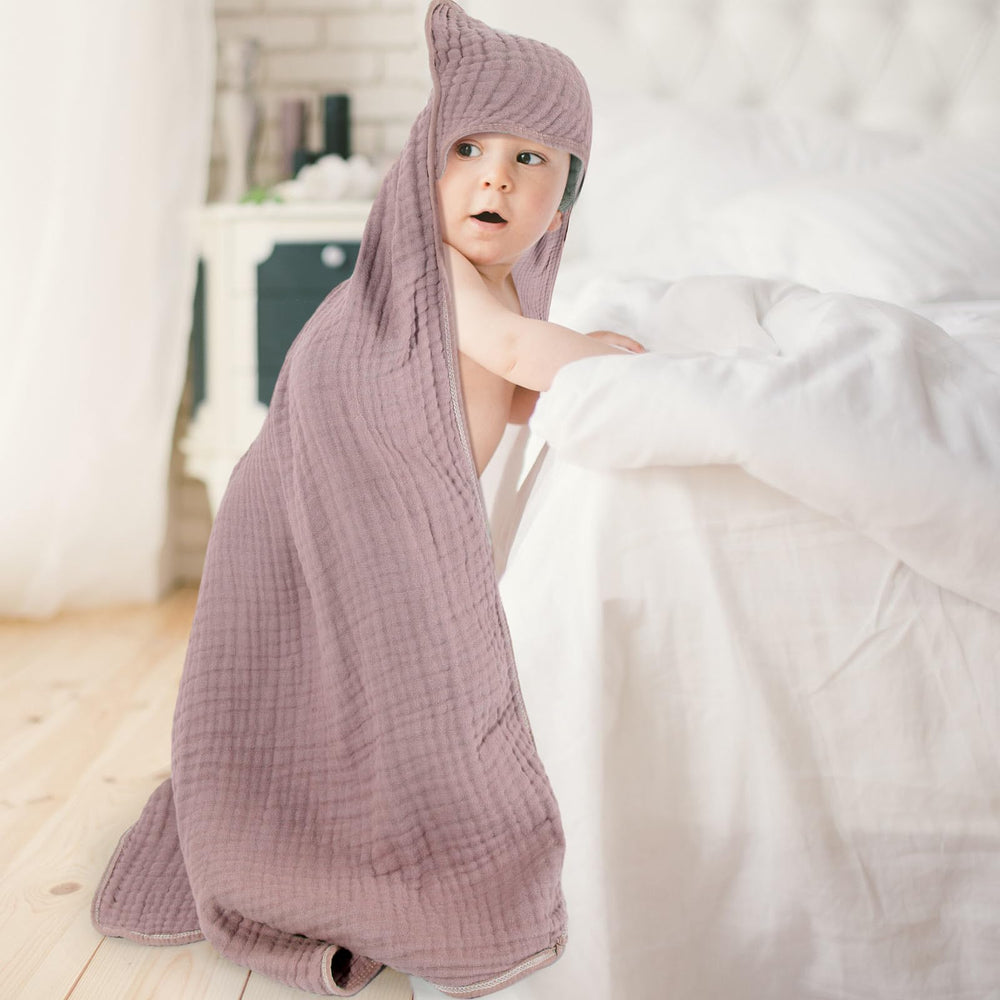 Peryiter beige-series towel showcased on stroller or play mat