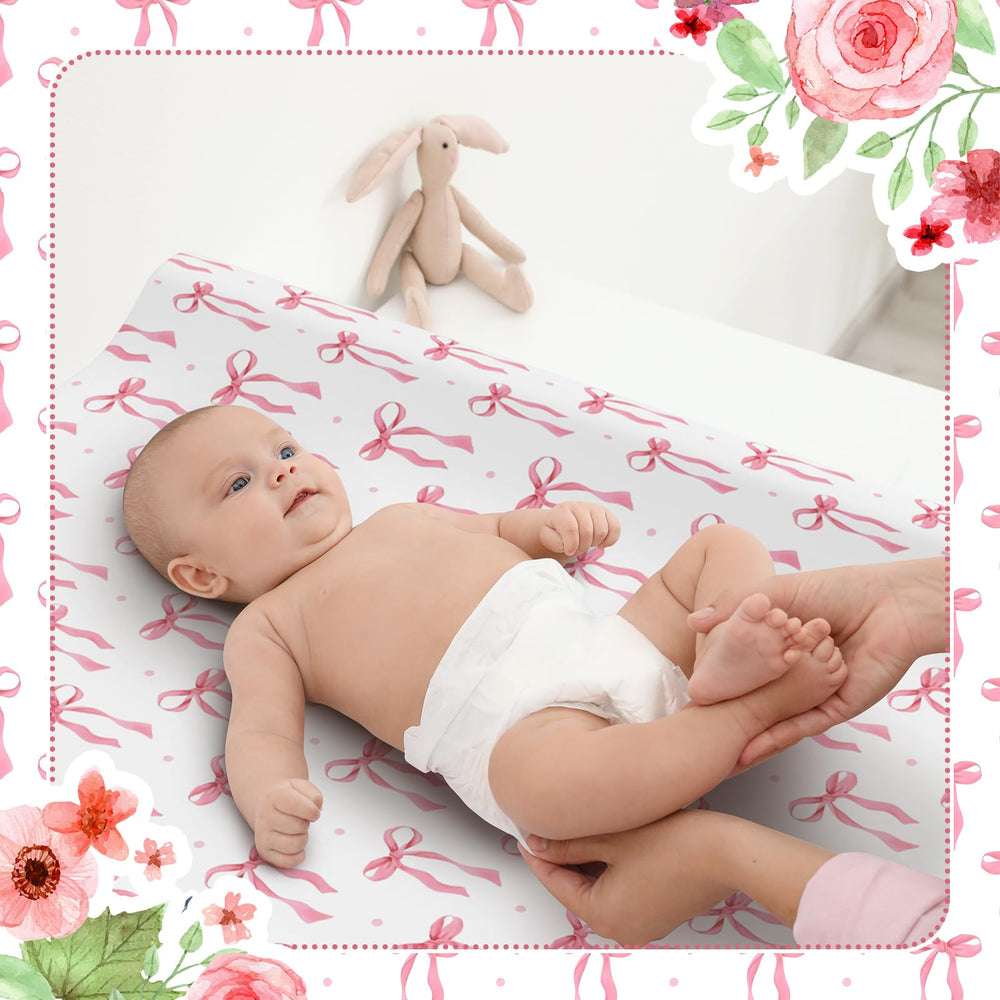 Peryiter changing pad cover 4-sided elastic for secure fit